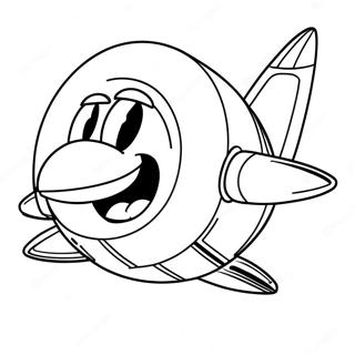 Ond Dr. Robotnik i sin flyvende maskine farvning side | Dr Robotnik malebog