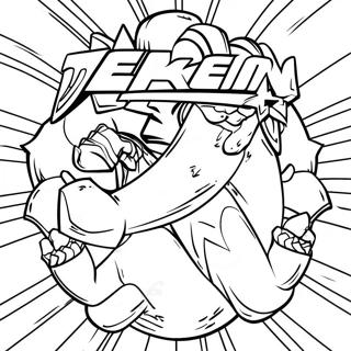 Tekken Logo Farvelægningsside | Tekken malebog