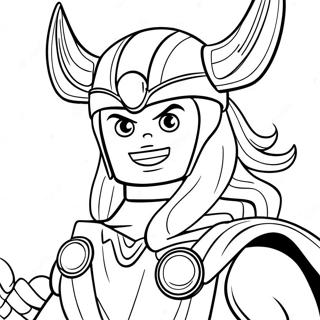 Lego Thor farvelægningsside | Lego Thor malebog