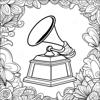 Farverig Grammy Trofæ Malebog | Grammy malebog