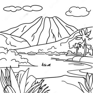 Farverig Boliviansk Landskab Malebog | Bolivia malebog
