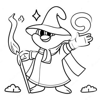 Ralsei med magiske kræfter farvelægningsside | Deltarune malebog