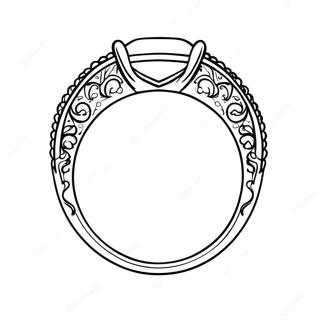 Simpel Ring Farvelægningsside | Ring malebog