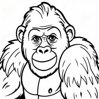 Godnat Gorilla Farvelægningsside | Godnat Gorilla malebog