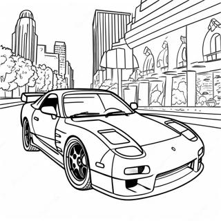 RX7 Sportsvogn Farvelægningsside | RX7 malebog