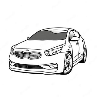 Kia sporty bil farvelægningsside | Kia malebog