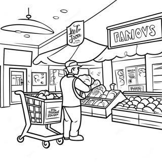 Trader Joe's sjov shoppingoplevelse farvelægningsside | Trader Joe's malebog