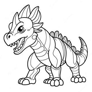 Fierce Scorpius Rex Brølende Malebog | Scorpius Rex malebog