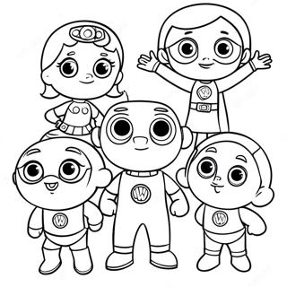 Super Why og Venner Farvelægningsside | Super Why malebog