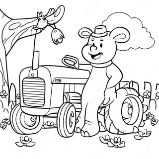 Traktor Ted med Venlige Dyr Malebog | Traktor Ted malebog