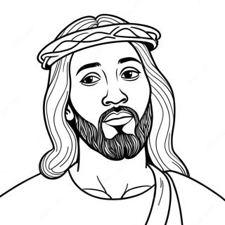 Sort Jesus Farvelægningsside | Sort Jesus malebog