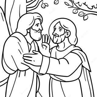 Zacchaeus Møder Jesus Malebog | Zacchaeus malebog