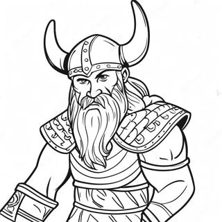 Viking Kriger Farvelægningsside | Viking malebog