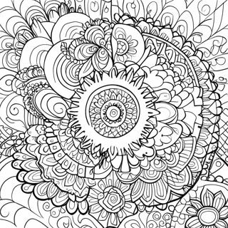 Trippy Chakra Mandala Farvelægningsside | Trippy Chakra malebog