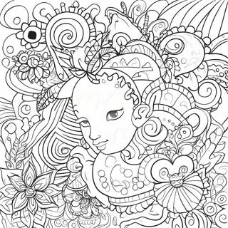 Lyse marker doodles farvelægningsside | Marker malebog