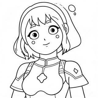 Uraraka i Helte Kostume Farvelægningsside | Uraraka malebog
