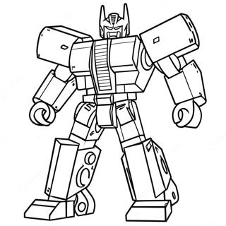 Lego Transformers Farvelægningsside | Lego Transformers malebog