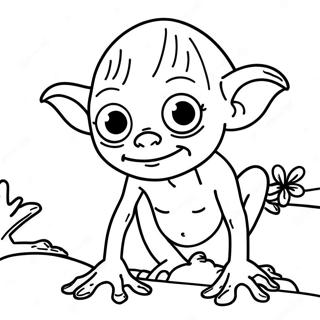 Gollum Farvelægningsside | Gollum malebog