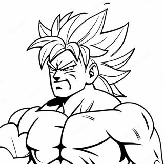 Broly Super Saiyan farvelægningsside | Broly malebog