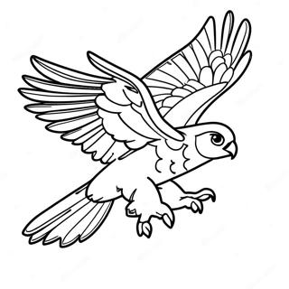 Majestætisk Falcon i Flugten Malebog | Falcon malebog