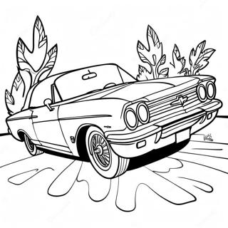 Chevy Impala Cabriolet Farvelægningsside | Chevy Impala malebog