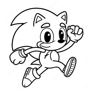 Ostet Sonic Der Løber Hurtigt Farvelægningsside | Fløde og Ost Sonic malebog