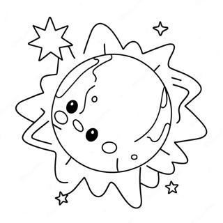 Farverig Meteor Farvelægningsside | Meteor malebog