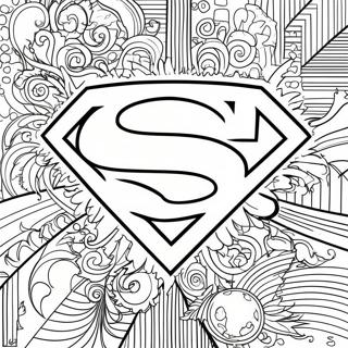 Klassisk Superman Logo Malebog | Superman Logoer malebog