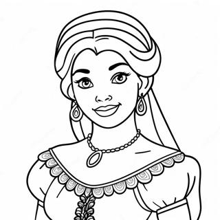 Esmeralda farvelægningsside | Esmeralda malebog