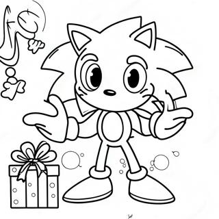 Sonic julefarvelægningsside | Sonic Jul malebog