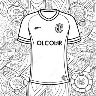 Farverigt Fodboldtrøje Design Malebog | Fodboldtrøje malebog