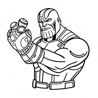 Thanos med uendelighedshandske farvelægningsside | Thanos malebog