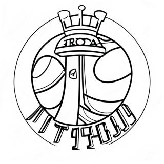 NBA-logo farvelægningsside | Logo NBA malebog