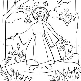Advent Jesse Træ Farvelægningsside | Jesse Tree malebog