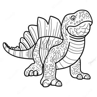 Dimetrodon Farvelægningsside | Dimetrodon malebog