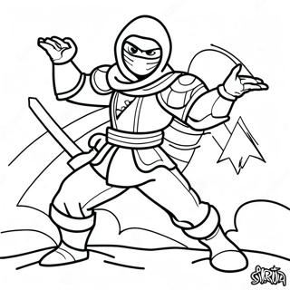 Natte ninja farvelægningsside | Natte Ninja malebog