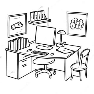 Kontor Skrivebord Malebog | Kontor malebog
