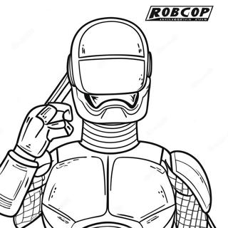 Robocop Farvelægningsside | Robocop malebog