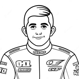Chase Elliott i Racerbil Farvelægningsside | Chase Elliott malebog