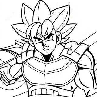 Bardock i Kampudstyr Farvelægningsside | Bardock malebog