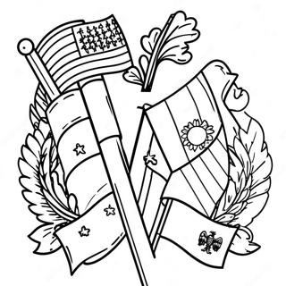 Farverige Nationale Flag Malebog | Flag malebog