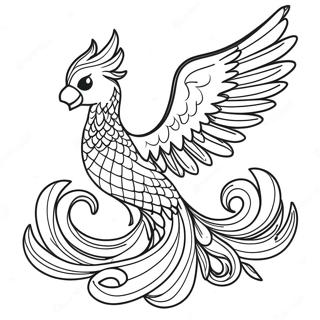 Majestætisk Føniks Stiger Malebog | Phoenix malebog