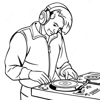 Hvor Høj Er DJ Music Man Malebøger