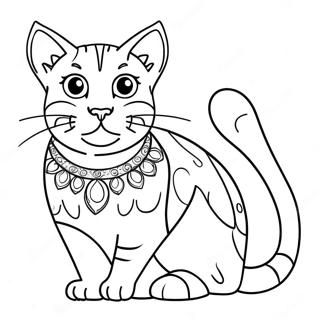 Bengal Kat Farvelægningsside | Bengal Kat malebog