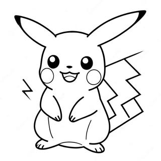 Pikachu Elektrisk Type Farvelægningsside | Pokémon malebog