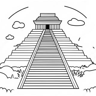 Gammel Ziggurat Farvelægningsside | Ziggurat malebog