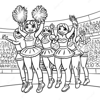 FSU Cheerleaders Udfører Farvelægningsside | FSU malebog
