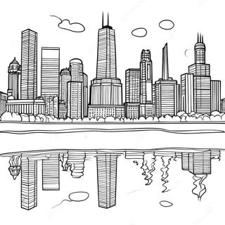 Chicago Skyline Malebog | Illinois malebog