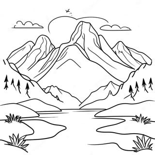 Smuk Bjerglandskab Malebog | Land malebog