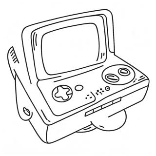 Retro Videospil Konsol Malebog | Videospil malebog